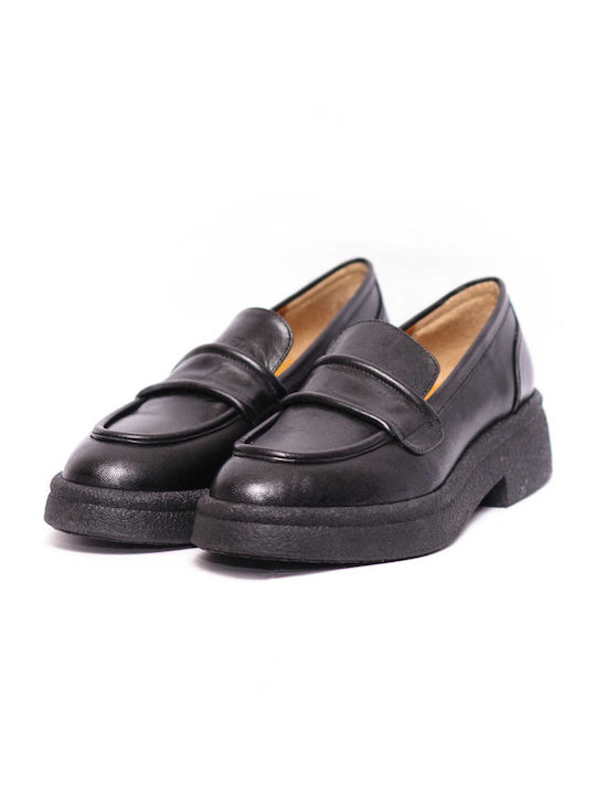 Repo Schwarze Loafers für Frauen mit natürlicher Gel-Sohle