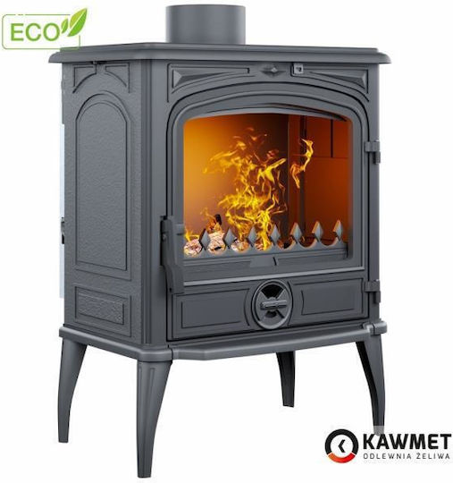 Kawmet Premium Selena S14 Eco Μαντεμένια Ξυλόσομπα 6.5kW Μαύρη