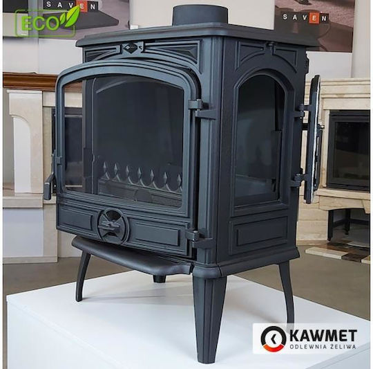 Kawmet Premium Selena S14 Eco Μαντεμένια Ξυλόσομπα 6.5kW Μαύρη