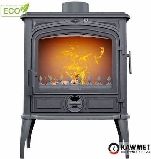 Kawmet Premium Selena S14 Eco Μαντεμένια Ξυλόσομπα 6.5kW Μαύρη