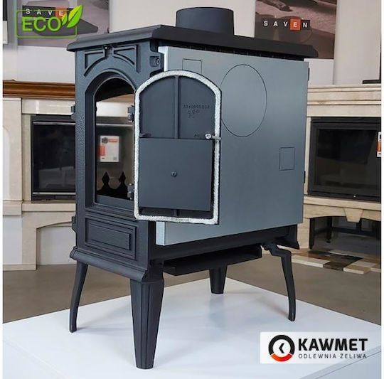 Kawmet Premium Selena S14 Eco Μαντεμένια Ξυλόσομπα 6.5kW Μαύρη
