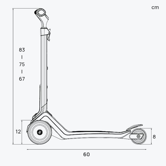 Berg Toys Trotinetă pentru Copii Pliabil Nexo 3 roți pentru 2+ Ani Roșu