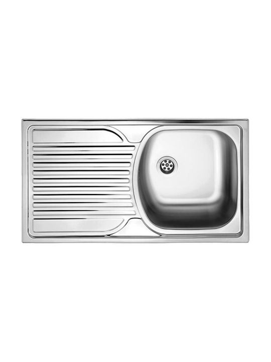 Fortinox Slender 24100 107-24100-110 24100-110 Drop-In Sink Inox Satin W78.5xD44.5cm Silver