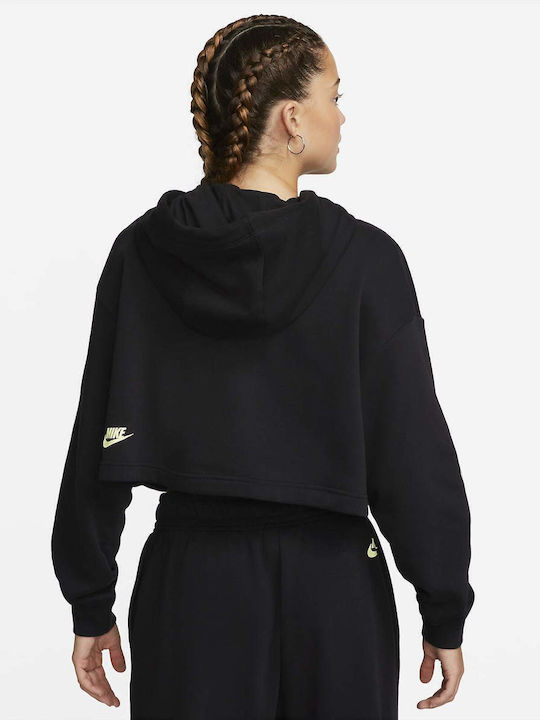 Nike Φούτερ Μαύρο με Κουκούλα
