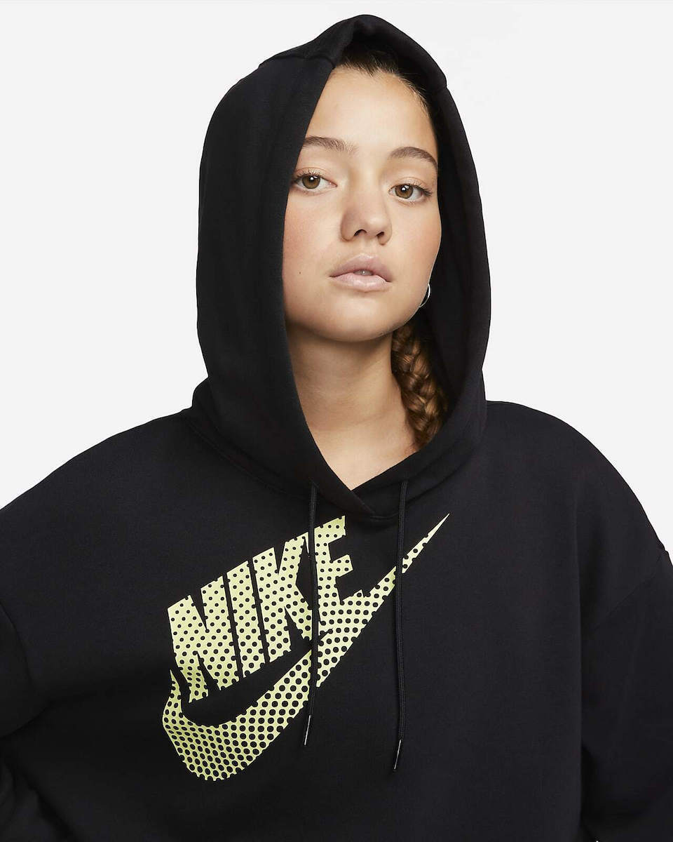 cropped black nike hoodie