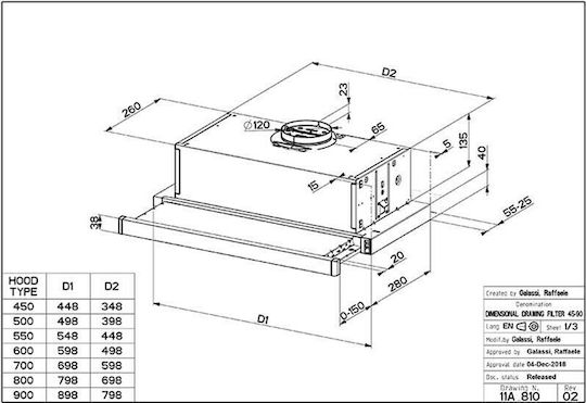Faber Telescopic T3100 Inox Плъзгащ се аспиратор 60см Inox