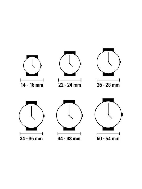 D1 Milano Super Slim Uhr mit Schwarz Stoffarmband