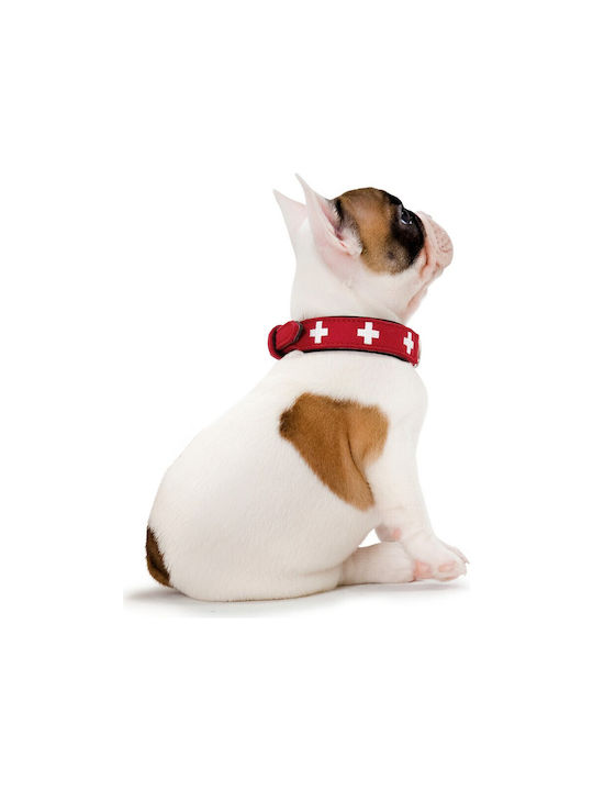 Hunter Swiss Dog Collar Leather In Red Colour 35 - 43cm