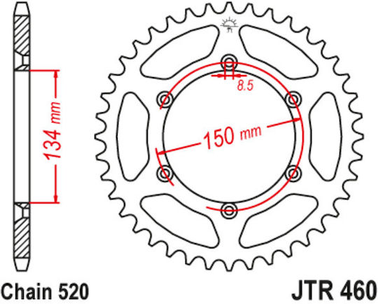 JT Sprockets Заден зъбен колело 49 Зъби за Kawasaki КЛХ 250