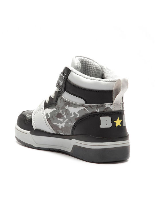 Bull Boys Kinder High Sneakers mit Lichtern für Jungen Schwarz DNAL2210