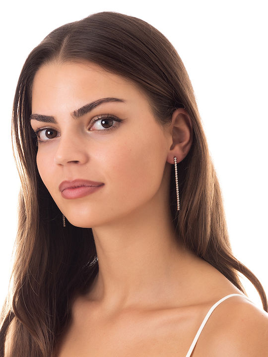 Oxzen Earrings made of Silver Gold Plated with Stones Oxzen Earrings made of Silver Gold Plated with Stones