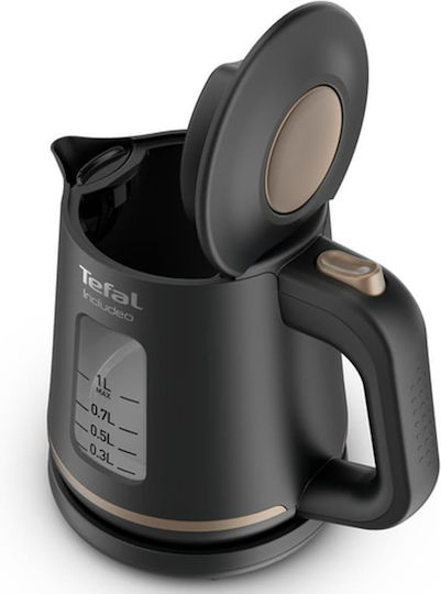 Tefal Includeo Βραστήρας 1lt 1800W Μαύρος