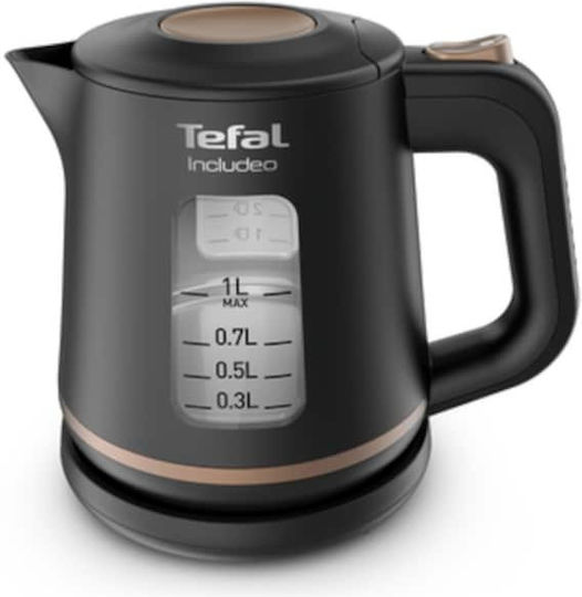 Tefal Includeo Βραστήρας 1lt 1800W Μαύρος