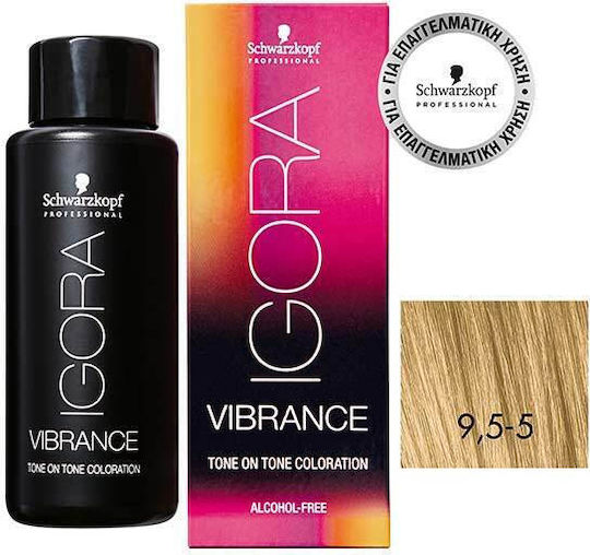 Schwarzkopf Igora Vibrance Ammonia Free Temporary Hair Dye no Ammonia 9.5-5 Blond Ivory Gold 60ml