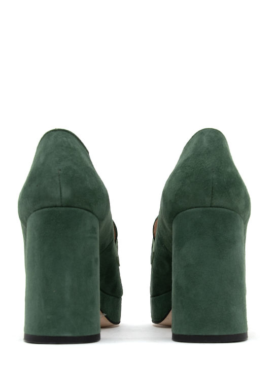 Suede Khaki High Heels