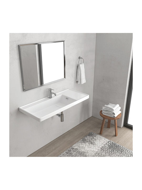 Karag Quattro Wall Mounted Wall-mounted / Vessel Sink Porcelain 120x47x19cm White