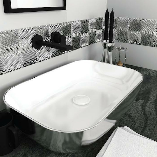 Olympia Metamorfosis 42600 Επικαθήμενος Νιπτήρας Πορσελάνης 60x42x14cm