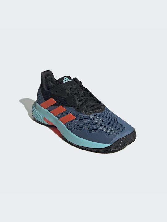 Adidas Courtjam Control Ανδρικά Παπούτσια Τένις για Όλα τα Γήπεδα Core Black / Pulse Aqua / Altered Blue