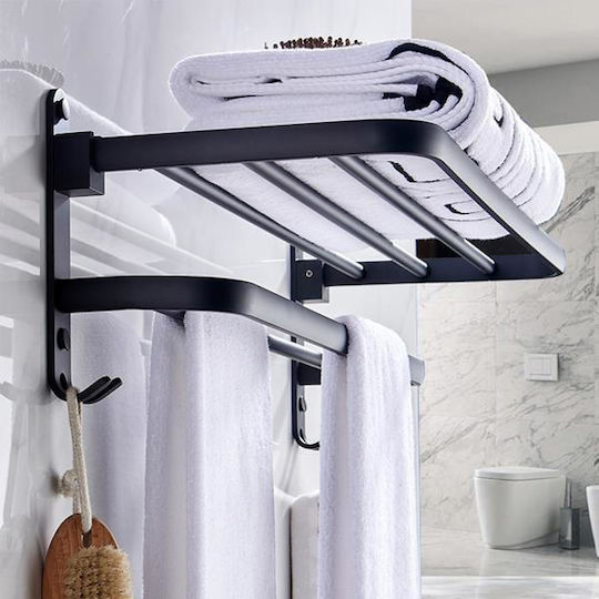 Next Wall-Mounted Bathroom Shelf Unit with 4 Positions 37x18.7cm Black Next Wall-Mounted Bathroom Shelf Unit with 4 Positions 37x18.7cm Black