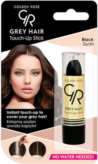 Golden Rose Gray Hair Touch Up Stick Temporary Hair Dye in Stick no Ammonia 01 Black 5.2gr