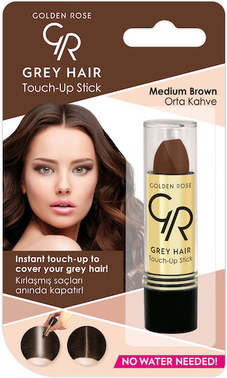 Golden Rose Graue Haare Touch Up Stick Temporäre Haartönung in Stick Ohne Ammoniak 03 Medium Brown 5,2g
