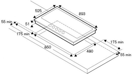 Bertazzoni Εστία Υγραερίου Αυτόνομη 89.3x52.5εκ.