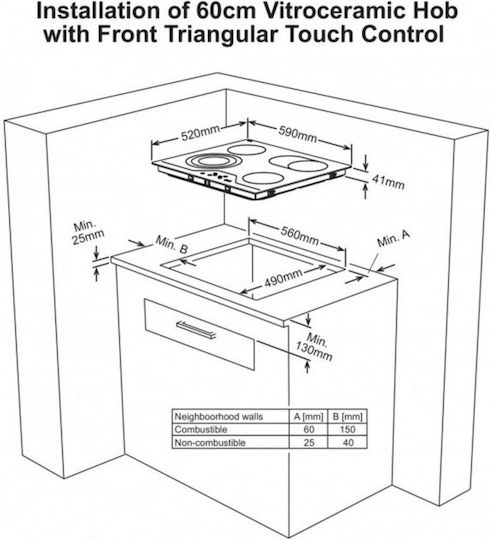 Sharp With Frame Autonomous with Child Lock Function 59x52εκ.