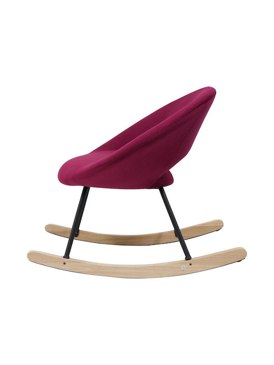 Aiden Schaukelstuhl Samt Red 73.5x85x73cm