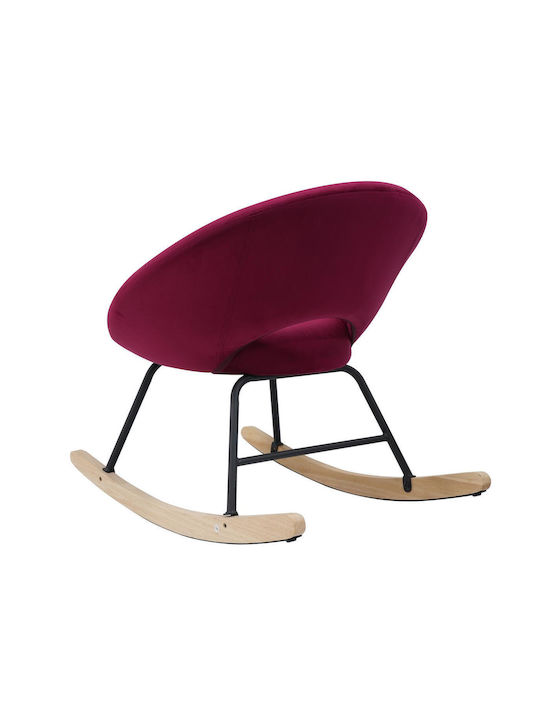 Aiden Schaukelstuhl Samt Red 73.5x85x73cm