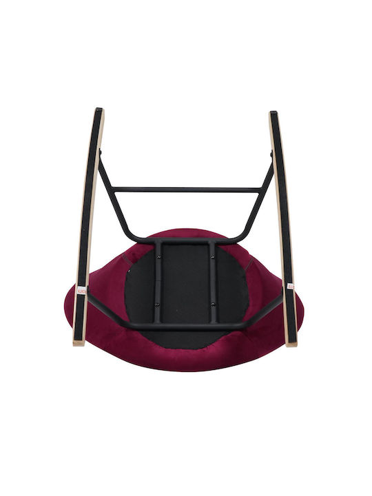 Aiden Schaukelstuhl Samt Red 73.5x85x73cm