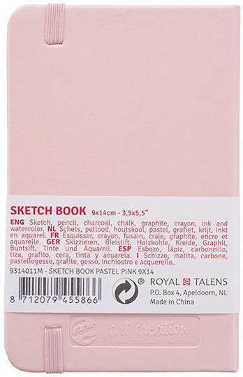 Royal Talens Sketch Pad Sketchbook Art Creation Sketch Book Pink 9x14cm 140gsm 80 Sheets