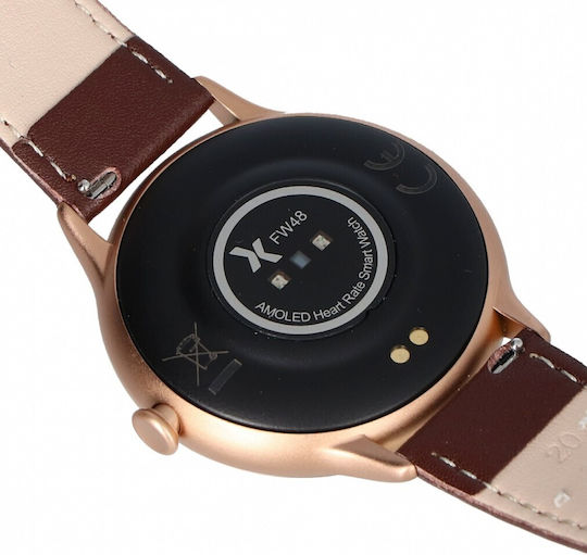 MaxCom FW48 Смартчасовник с Пулсомер (Satin Gold)