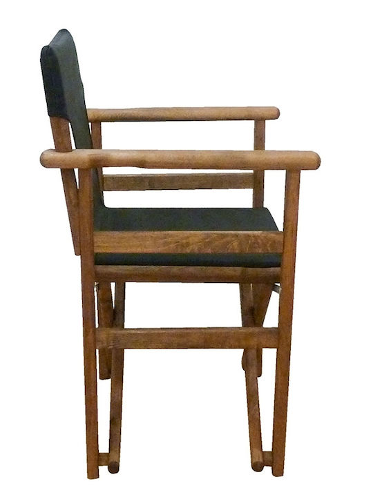 Director's Chair Wooden Torino Wulnat / Black 59x51x85cm