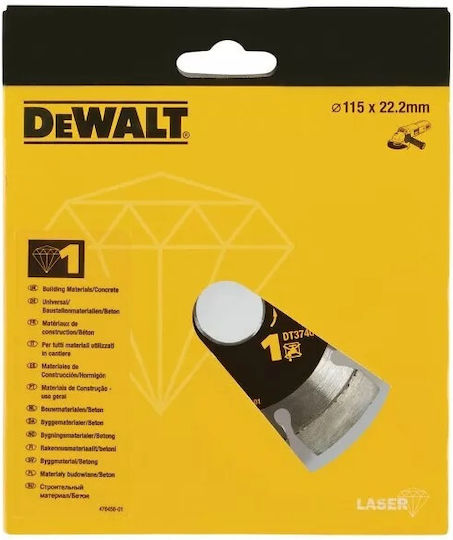 Dewalt DT3740-XJ Slicer/Coarse Grater Disc Construction Materials 115mm 1pcs