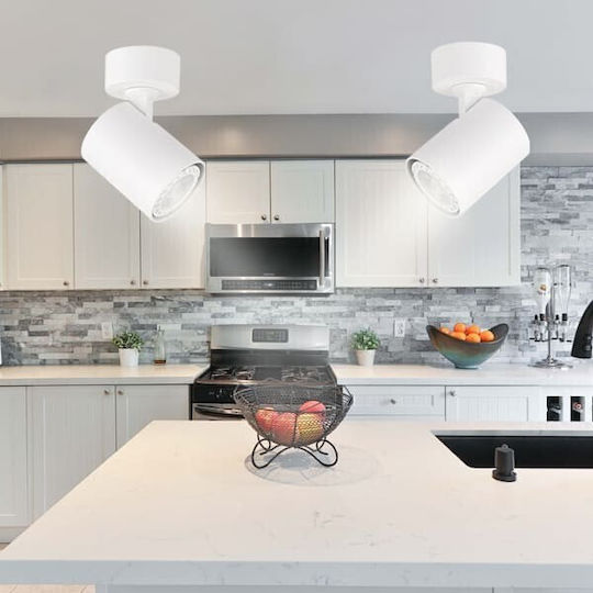 Eurolamp Single Spot with Socket GU10 in White Color