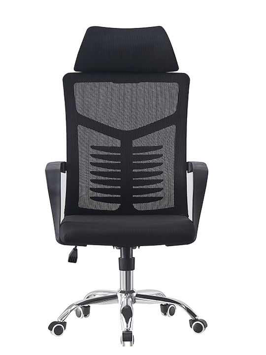 Lines Office Chair with Fixed Arms Black Klikareto