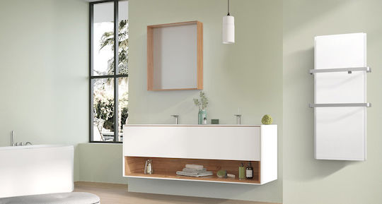 Radialight Icon 2B WiFi Electric Towel Rail with Glass Front 750W 95x45cm White