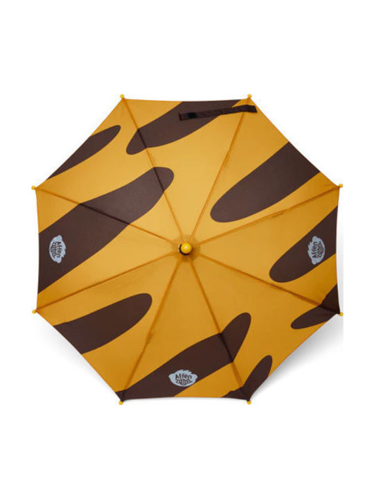 Affenzahn Kinder Regenschirm Gebogener Handgriff Tiger Gelb