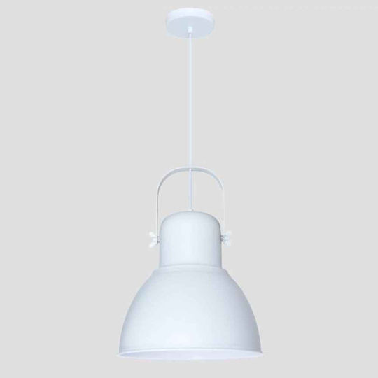 Eurolamp Hängelampe Weiß Glocke mit Fassung E27 31.5x31.5cm.