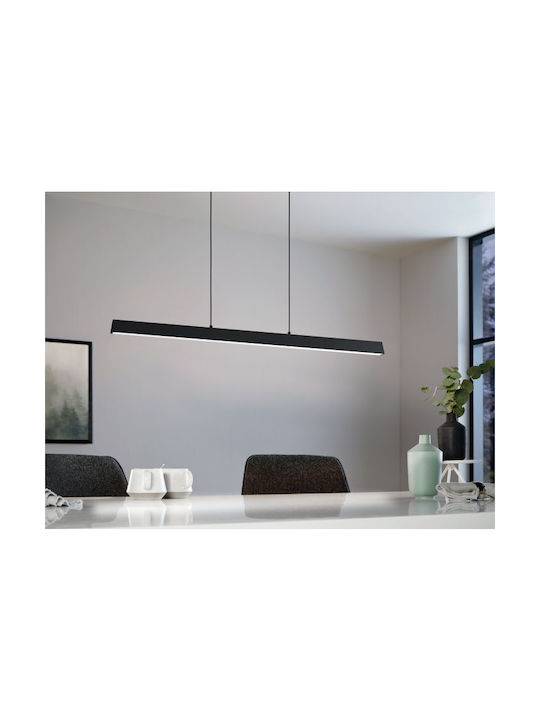 Eglo Simolaris Z Pendant Light LED Rail with Warm to Cool White Light Black