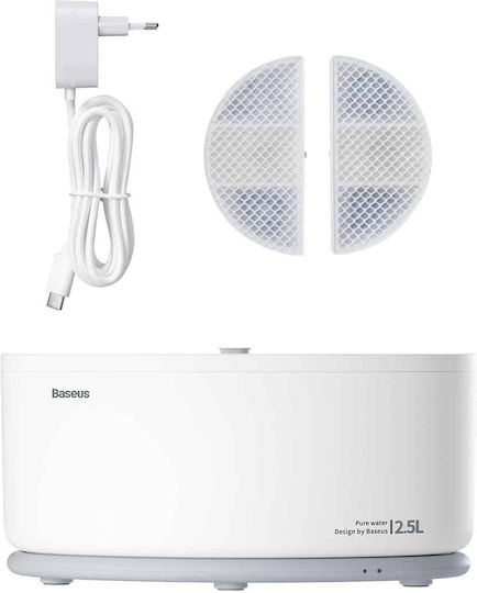 Baseus Автоматичен Поилка / Фонтан от ABS пластмаса за Куче & Котка с Основа 2.5lt в Бял Цвят