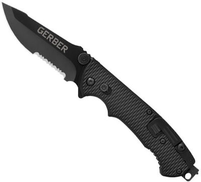 Gerber Hinderer CLS Taschenmesser Schwarz mit Klinge aus Rostfreier Stahl