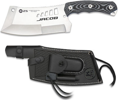 K25 Jacob G10 CNC Knife Gray with Blade made of Stainless Steel in Sheath