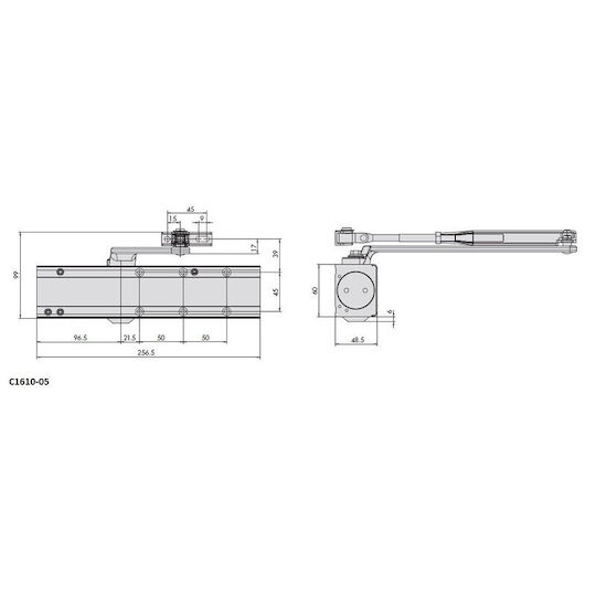 Cisa Door Return Mechanism for Doors up to 140cm and 120kg Brown