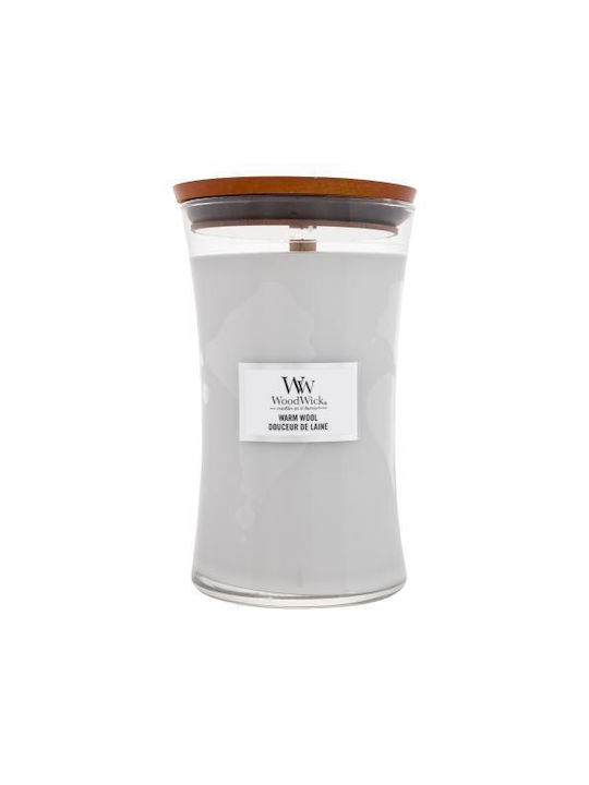 WoodWick Scented Candle Jar with Scent Warm Wool White 610gr 1pcs