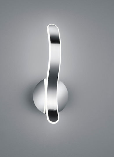 Trio Lighting Parma Μοντέρνο Φωτιστικό Τοίχου με Ενσωματωμένο LED και Φυσικό Λευκό Φως Ασημί 15x15εκ.