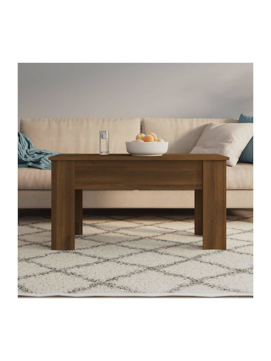 Masa De Cafea Centrală Rectangulară Din Lemn Cu Mecanism De Ridicare Maro M101xL49xÎ52cm