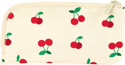 Safta Fabric Pencil Case Cherry Blossom with 1 Compartment Beige