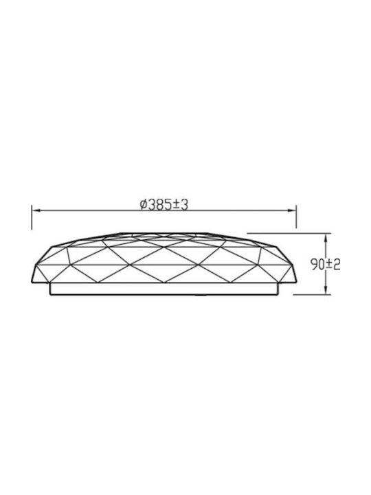 Philips Modern Plastic Ceiling Light with Integrated LED 36.8pcs White