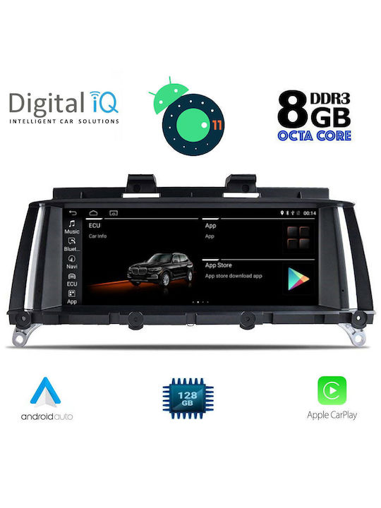 Digital IQ Car Audio System for BMW X3 (F25) / X4 (F26) / X3 / X4 X4 2014-2018 (Bluetooth/USB/AUX/WiFi/GPS/Apple-Carplay/Android-Auto/CD) with Touch Screen 8.8"